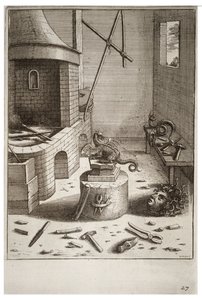De adder en de vijl door Wenceslaus Hollar